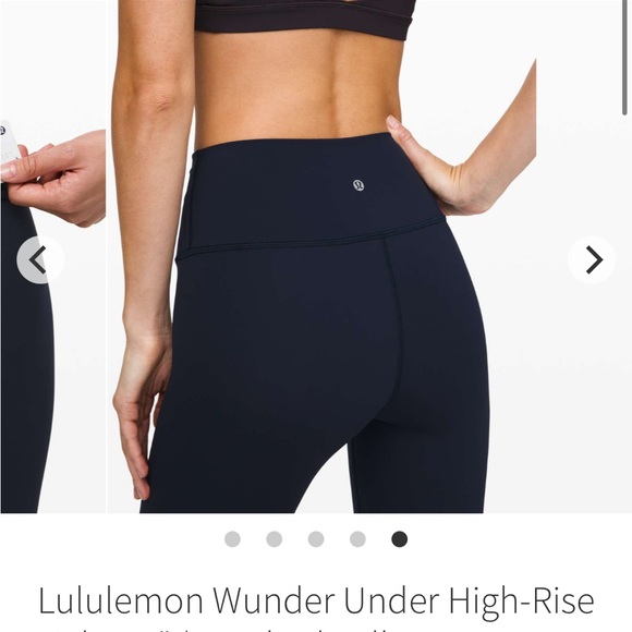 wunder under luxtreme brushed 25" size 2 true navy lululemon nwt - Picture 15 of 16